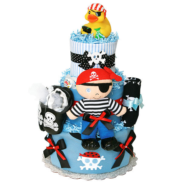 Ahoy! Pirate Diaper Cake for a Boy