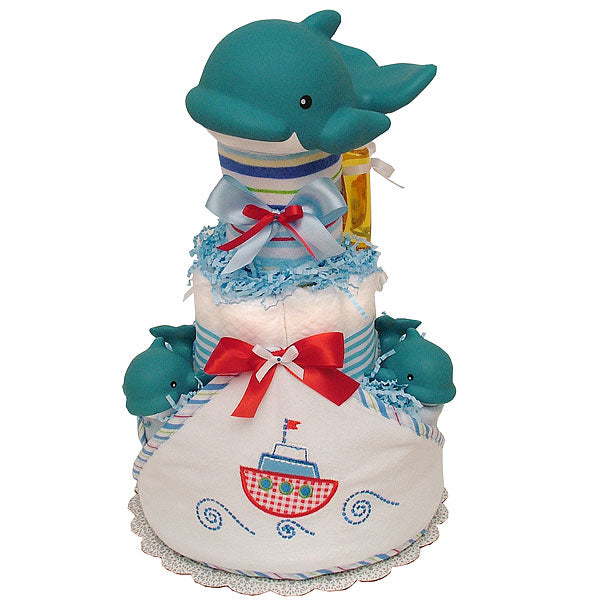 DOLPHIN Diaper Cake for a Boy