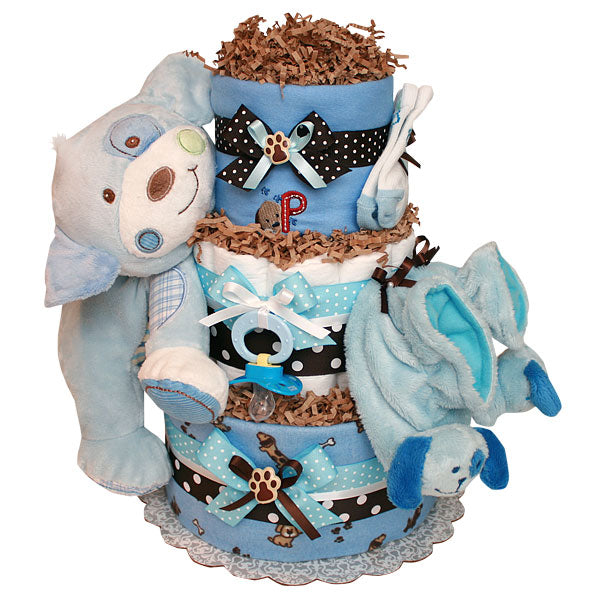 P is for Puppy Diaper Cake