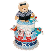 Sailor Bear Diaper Cake