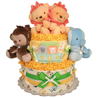 Noah's Ark Jungle Animals Diaper Cake