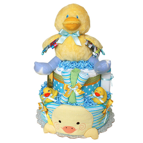 Duck Bath Diaper Cake for a Boy
