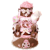 Ladybug and Butterfly Bath Diaper Cake