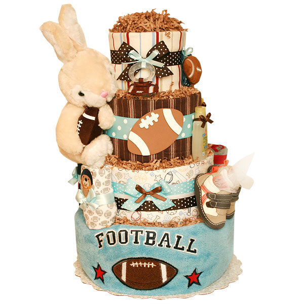 Football Bunny Diaper Cake