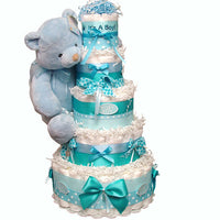 It's a Boy! Blue Bear Diaper Cake