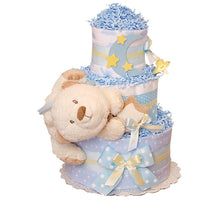 The Moon and Stars Musical Bear Diaper Cake