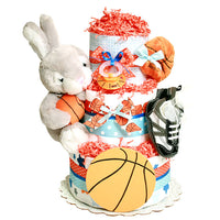 Sport Bunny Basketball Diaper Cake