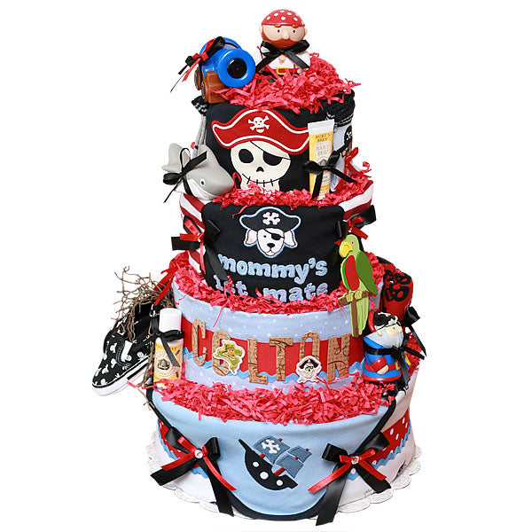 AHOY! Pirate Custom Diaper Cake