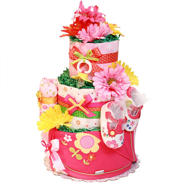 Flowers Diaper Cake