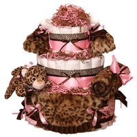 Luxe Leopard Couture Diaper Cake