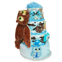 Wise Owl and Forest Friends Diaper Cake