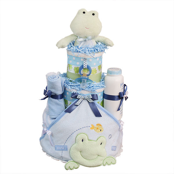 Frog Diaper Cake for a Boy!