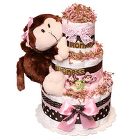 Cute Monkey Girl Diaper Cake