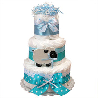 Blue Sheep Decoration Diaper Cake