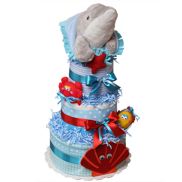 Dolphin Blanket Diaper Cake