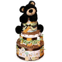 Forest Bear Diaper Cake