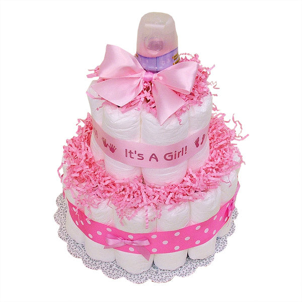 It's a Girl Diaper Cake - 13 Cakes Shipping Included