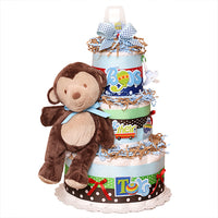 Monkey Boy Diaper Cake