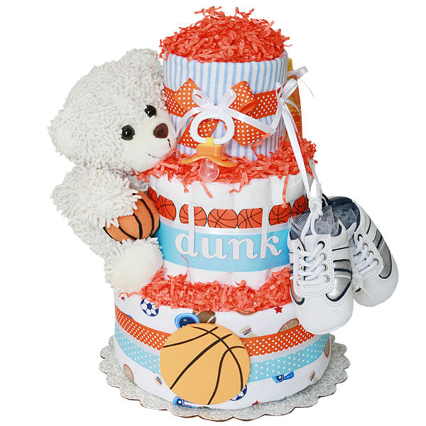 Sport Bear Basketball Diaper Cake