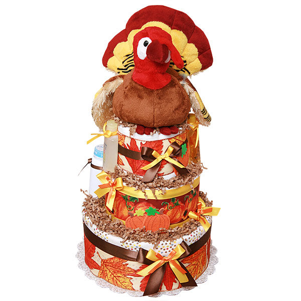 Fall Turkey Diaper Cake