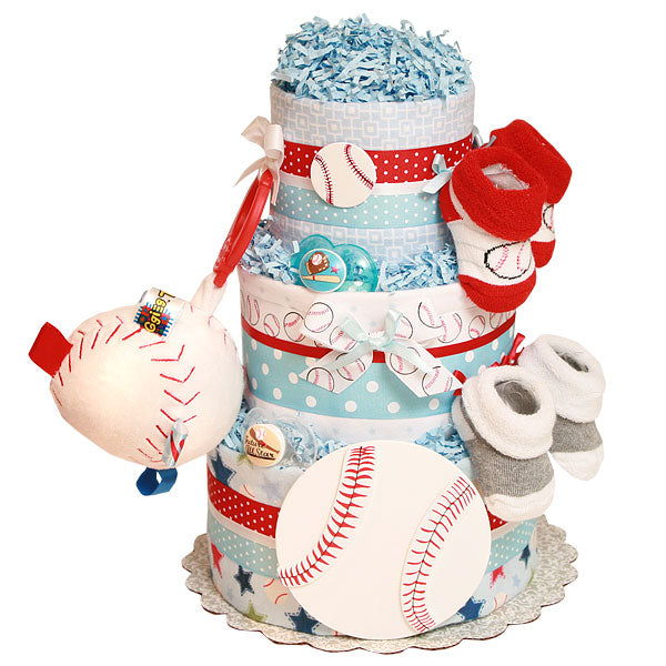 Future All Star Baseball Diaper Cake