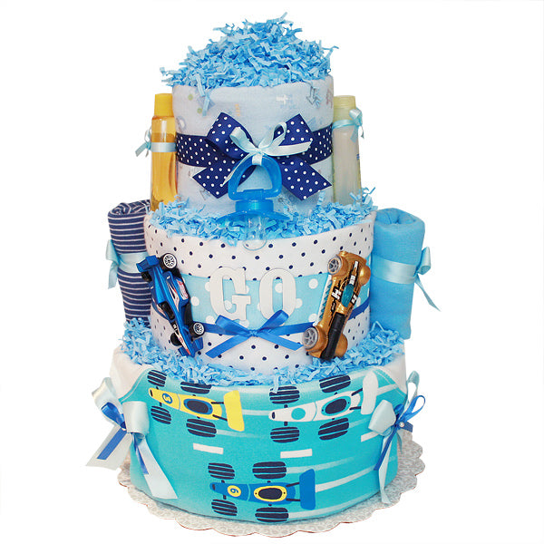 GO! Racing Car Diaper Cake – Diaper Cakes Mall