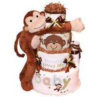 Hugging Monkey Diaper Cake