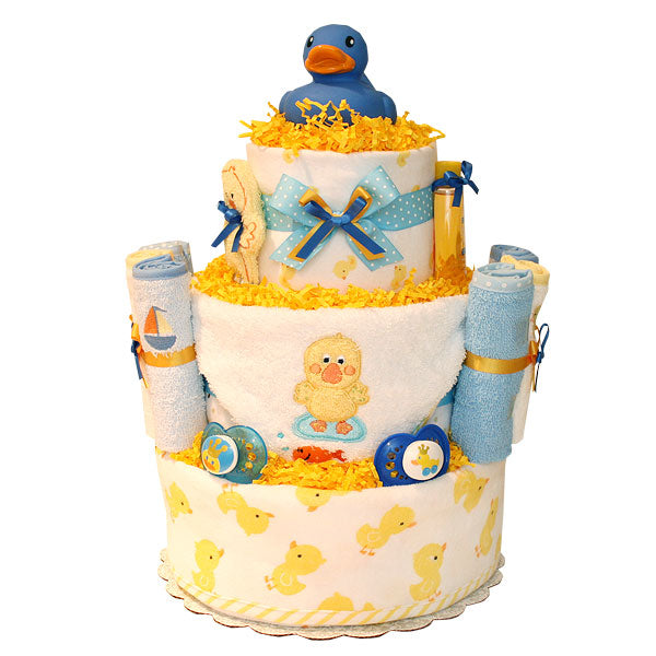 Blue Rubber Duck Diaper Cake – Diaper Cakes Mall