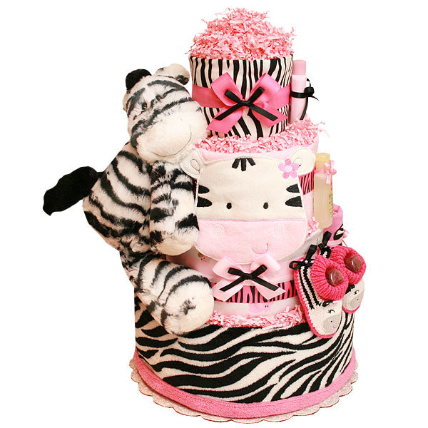 Joyful Little Zebra Diaper Cake