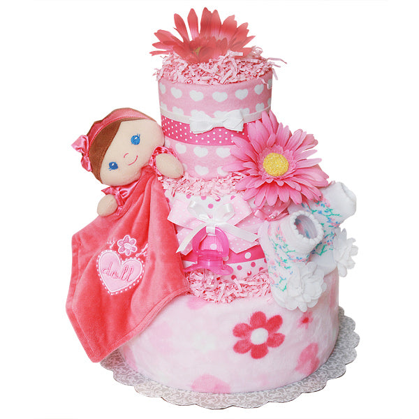 Sweet My First Baby Doll Diaper Cake