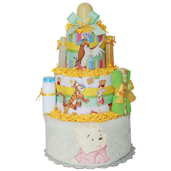 Winnie the Pooh Bath Neutral Diaper Cake