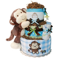 Peek-A-Boo Monkey Diaper Cake