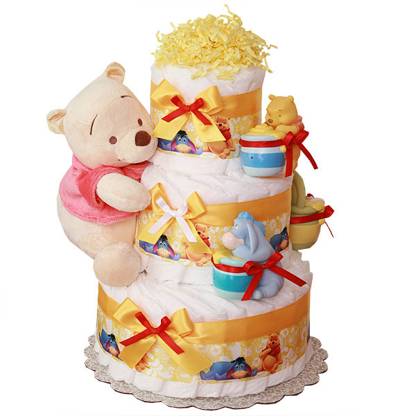Simple Pooh Diaper Cake