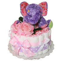 Little Purple Elephant Diaper Cake