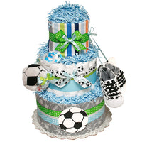 Goal! Soccer Diaper Cake