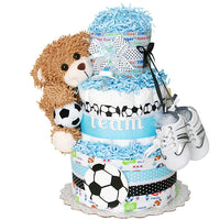 Sport Bear Soccer Diaper Cake