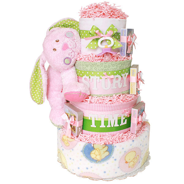 Story Time Bunny Diaper Cake