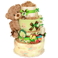 Cute Forest Bear Diaper Cake