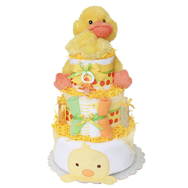 Cute Duck Neutral Diaper Cake