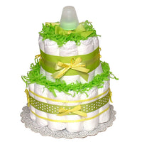 Green Yellow Diaper Cake