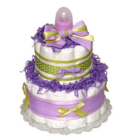 Lavender Green Diaper Cake